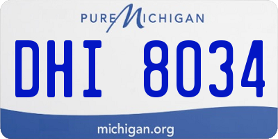 MI license plate DHI8034