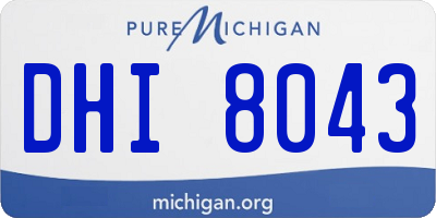 MI license plate DHI8043