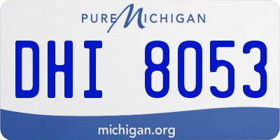 MI license plate DHI8053