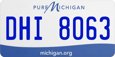 MI license plate DHI8063