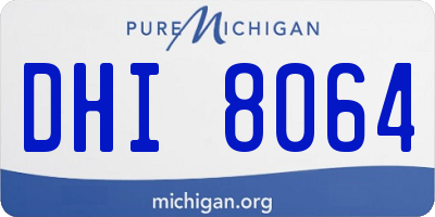MI license plate DHI8064