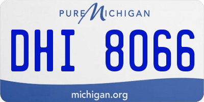 MI license plate DHI8066