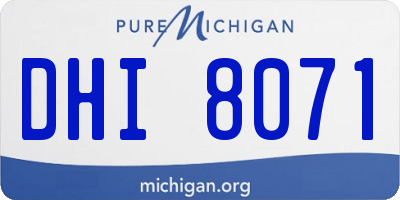 MI license plate DHI8071