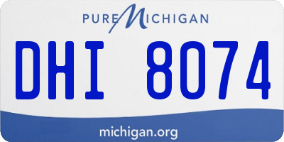 MI license plate DHI8074