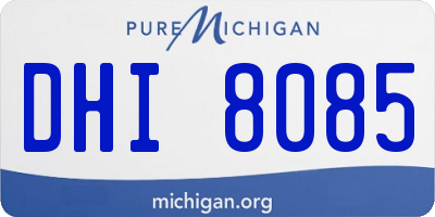 MI license plate DHI8085