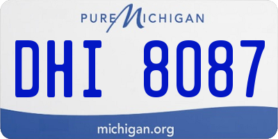 MI license plate DHI8087