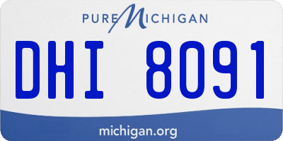 MI license plate DHI8091