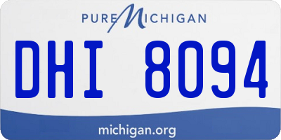 MI license plate DHI8094