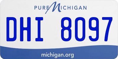 MI license plate DHI8097