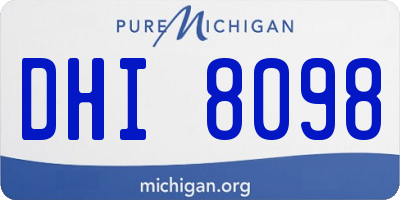 MI license plate DHI8098