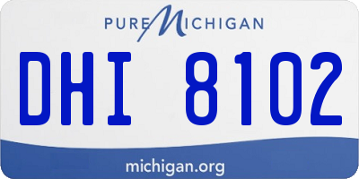MI license plate DHI8102
