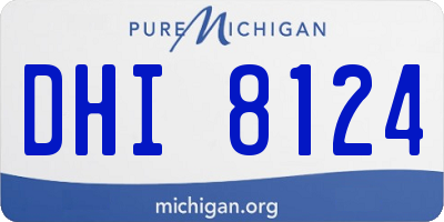 MI license plate DHI8124