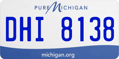 MI license plate DHI8138