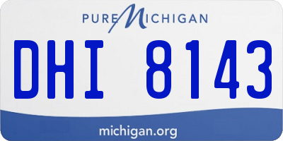 MI license plate DHI8143