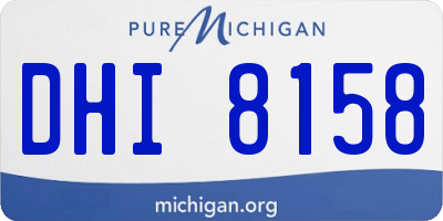 MI license plate DHI8158