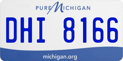 MI license plate DHI8166