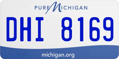 MI license plate DHI8169