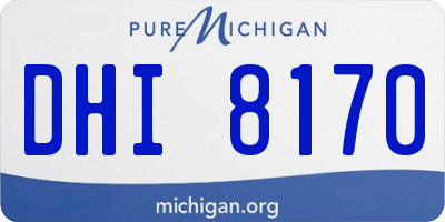MI license plate DHI8170