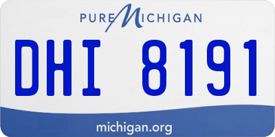 MI license plate DHI8191