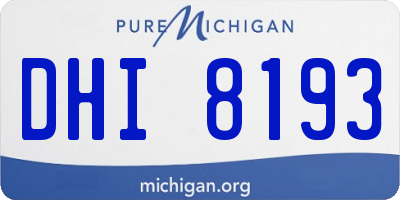MI license plate DHI8193