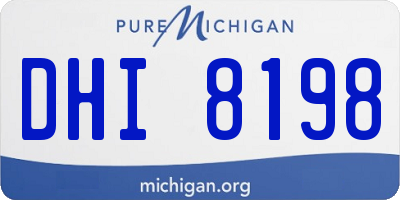 MI license plate DHI8198