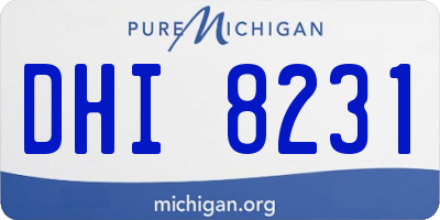 MI license plate DHI8231