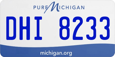 MI license plate DHI8233