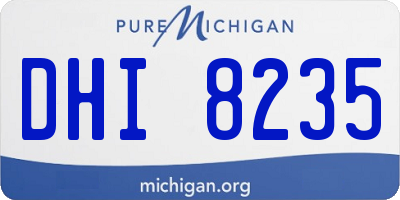 MI license plate DHI8235