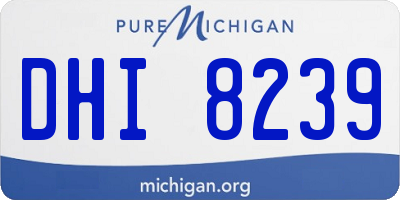 MI license plate DHI8239