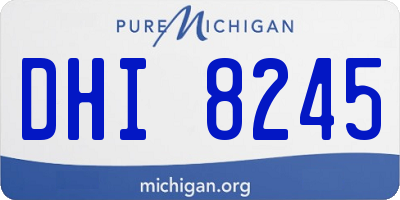MI license plate DHI8245