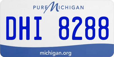 MI license plate DHI8288
