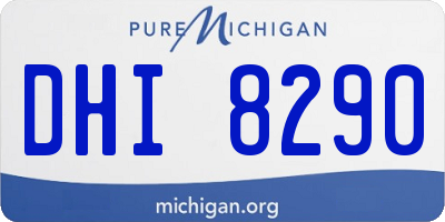 MI license plate DHI8290