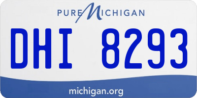 MI license plate DHI8293
