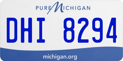 MI license plate DHI8294