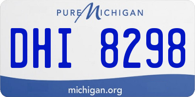 MI license plate DHI8298