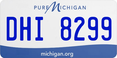 MI license plate DHI8299