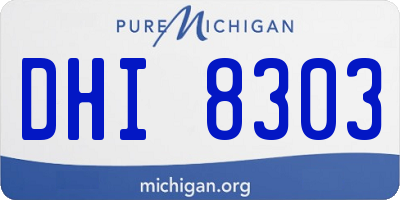 MI license plate DHI8303