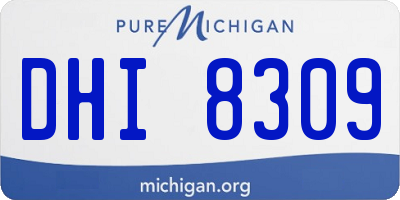 MI license plate DHI8309