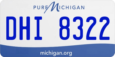 MI license plate DHI8322