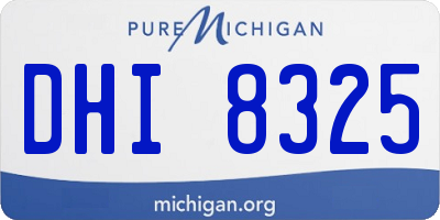 MI license plate DHI8325