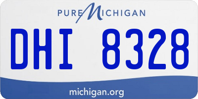 MI license plate DHI8328