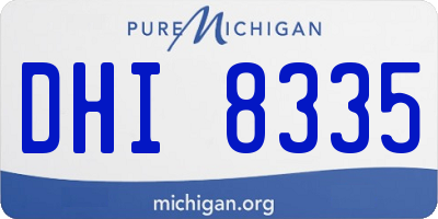 MI license plate DHI8335