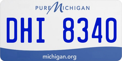 MI license plate DHI8340