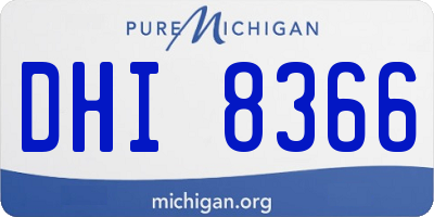 MI license plate DHI8366