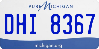 MI license plate DHI8367
