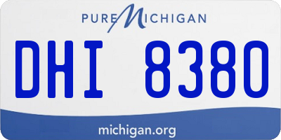 MI license plate DHI8380