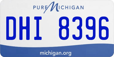 MI license plate DHI8396