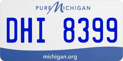 MI license plate DHI8399