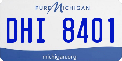 MI license plate DHI8401