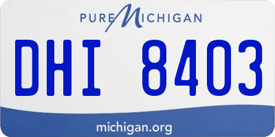 MI license plate DHI8403